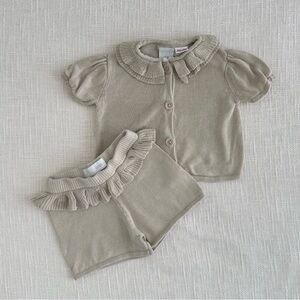 Zara Kids Matching Set in Beige